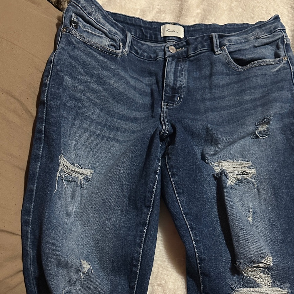 KanCan Midnight Blue Ripped Skinny Jeans